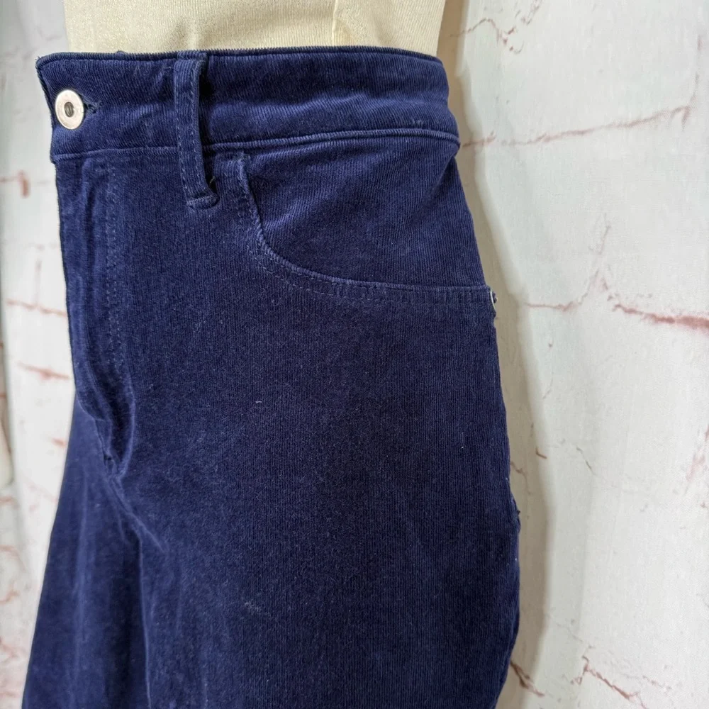 ANTHROPOLOGIE PILCRO Plus Size 32 High Rise Skinny Navy Corduroy 35” Waist Jeans - Picture 4 of 16